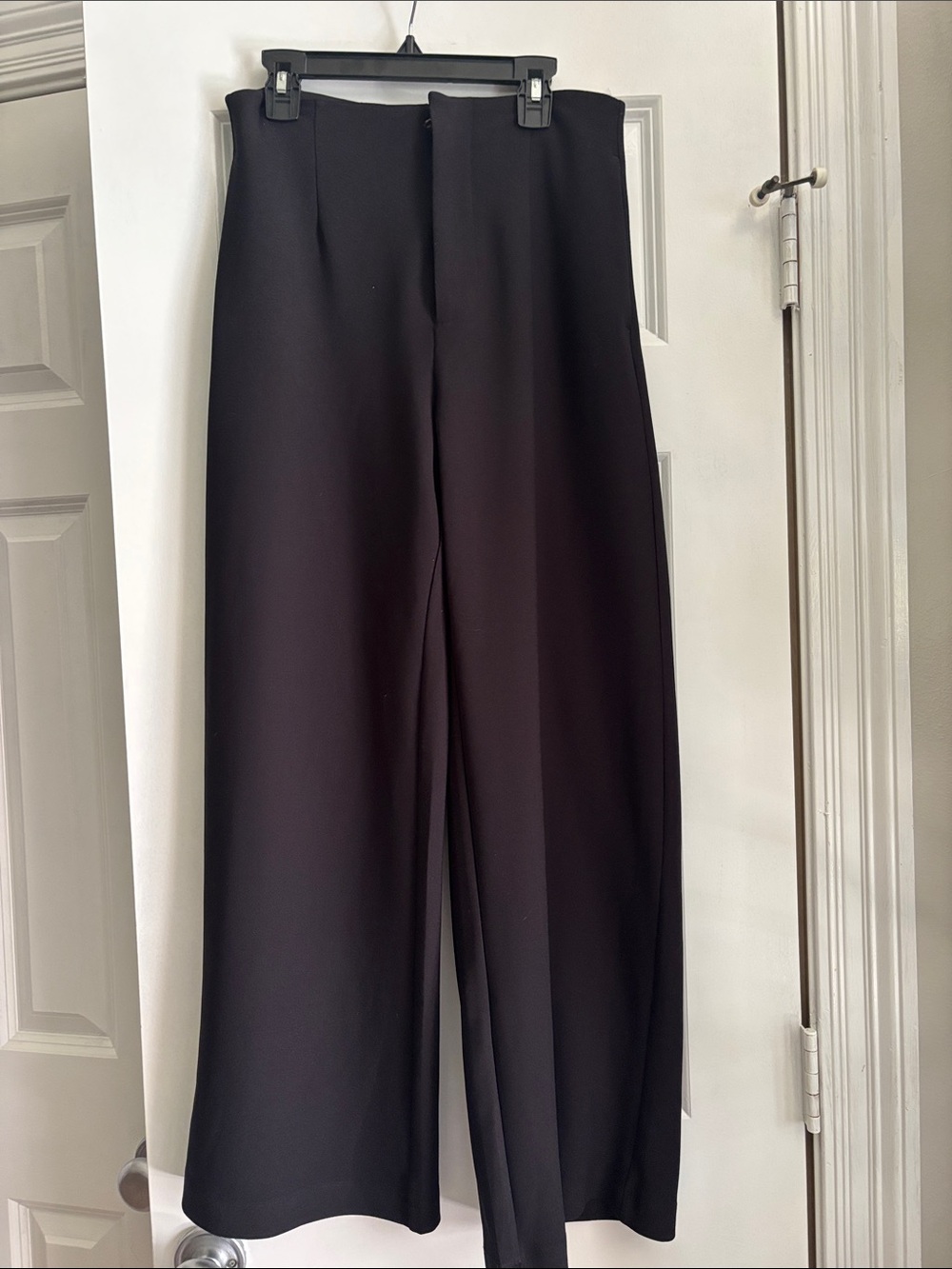 Abercrombie & Fitch Black High-Rise Wide Leg Trousers